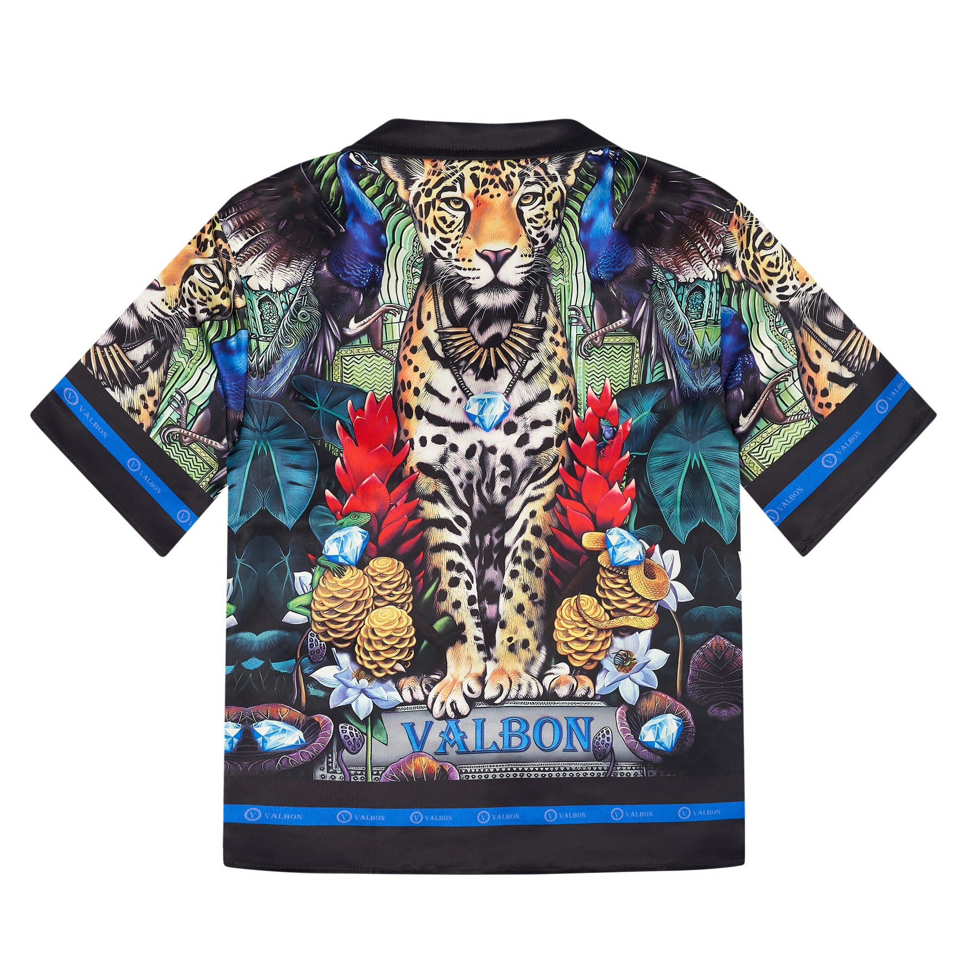 Valbon-mayfair-Leopard-Print-Summer-Shirt-in-Black